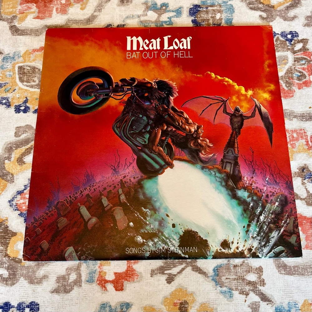 Vintage 1977 Meat Loaf Bat Out Of Hell Vinyl Record